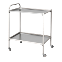 Столик процедурный передвижной с двумя полками металлический из стекла и нержавеющей стали - fgospostavki.ru - Казань