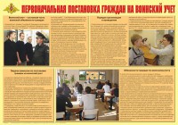 Плакат "Первоначальная постановка граждан на воинский учет" - fgospostavki.ru - Казань