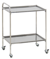 Столик процедурный передвижной с двумя полками из нержавеющей стали - fgospostavki.ru - Казань