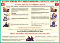 Таблица "Порядок действий при внезапной смерти" (100х140 сантиметров, винил) - fgospostavki.ru - Казань