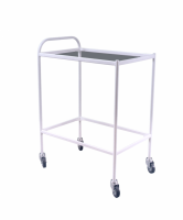 Столик процедурный передвижной металлический с двумя полками из стекла - fgospostavki.ru - Казань