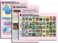 Комплект таблиц по географии "Природа материков и океанов" раздаточные (цветные, ламинированные, А4, 12 штук) - fgospostavki.ru - Казань
