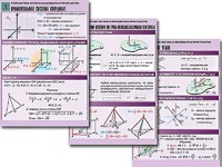 Комплект таблиц по геометрии "Стереометрия. Векторы и координаты в пространстве" (8 таблиц, А1, ламинированные) - fgospostavki.ru - Казань