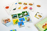 Лото "Иностранный язык" (3 игры, 6 планшетов, 36 карточек, цветные, ламинированные) - fgospostavki.ru - Казань