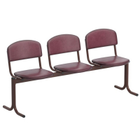 Блок стульев 3-х местный с не откидывающимися сидениями (кожзам) - fgospostavki.ru - Казань