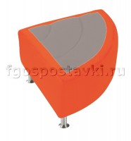 Пуф - сектор на хромированных ножках - fgospostavki.ru - Казань