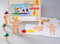 Игровой набор Фребеля "Конструктор деревянный без соединений-3" (Серия "Эксперимент") - fgospostavki.ru - Казань