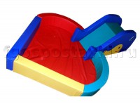 Сухой бассейн "Сердечко" с горкой 160х80х90 сантиметров - fgospostavki.ru - Казань