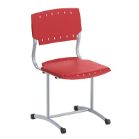 Стул ученический, на плоскоовальной трубе. Сиденье и спинка пластик - fgospostavki.ru - Казань