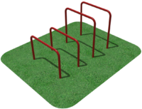 Упоры для отжимания цельносварные, разноуровневые  - fgospostavki.ru - Казань