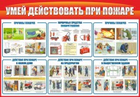 Стенд "Умей действовать при пожаре" - fgospostavki.ru - Казань