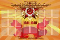 Стенд "Участники ВОВ - ученики нашей школы" - fgospostavki.ru - Казань