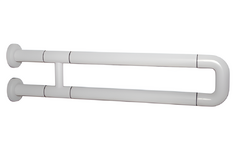 Поручень неоткидной двухопорный с антибактериальным покрытием (белый) - fgospostavki.ru - Казань