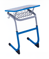 Парта одноместная регулируемая по высоте (наклонная столешница) с антивандальной кромкой - fgospostavki.ru - Казань