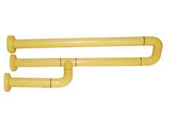 Поручень неоткидной трёхопорный с антибактериальным покрытием (желтый) - fgospostavki.ru - Казань