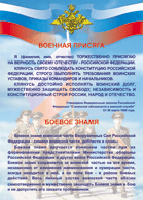 Таблица "Военная присяга. Боевое знамя" (100х140 сантиметров, винил) - fgospostavki.ru - Казань