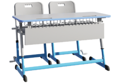 Парта NOMAD V двухместная регулируемая по высоте с антивандальной кромкой - fgospostavki.ru - Казань