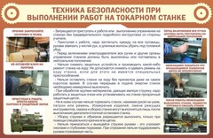 Стенд "Техника безопасности при выполнении работ на токарном станке" - fgospostavki.ru - Казань