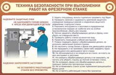 Стенд "Техника безопасности при выполнении работ на фрезерном станке" - fgospostavki.ru - Казань