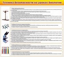Стенд "Техника безопасности на уроках биологии" Вариант 2 - fgospostavki.ru - Казань