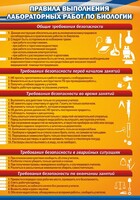 Стенд "Правила выполнения лабораторных работ по биологии" Вариант 2 - fgospostavki.ru - Казань