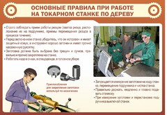 Стенд "Основные правила при работе на токарном станке по дереву" - fgospostavki.ru - Казань