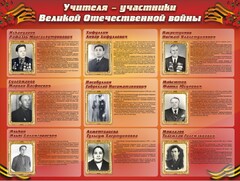 Стенд "Учителя-участники Великой Отечественной войны" - fgospostavki.ru - Казань