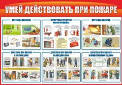 Стенд "Умей действовать при пожаре" - fgospostavki.ru - Казань