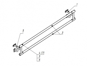 Станок хореографический пристенный (1,5 метра, двухрядный) - fgospostavki.ru - Казань