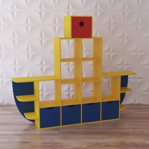 Стеллаж для игрушек "Пароход" - fgospostavki.ru - Казань