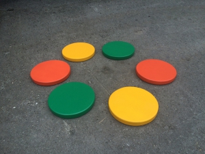 Диски цветные амортизационные деревянные (комплект 6 штук) - fgospostavki.ru - Казань