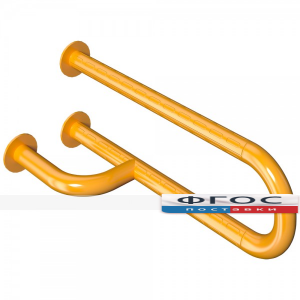 Поручень настенный не откидной с боковой опорой "Антибак" 600 х 135 х 120 миллиметров - fgospostavki.ru - Казань