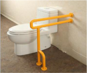 Поручень для унитаза с боковой опорой "Антибак" 700 х 600 х 120 миллиметров - fgospostavki.ru - Казань