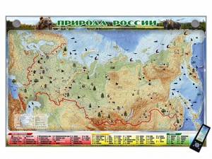 Электронно-информационный (маркерный) стенд "Природа России" адаптивный, с сенсорным пультом управления и планшетом со шрифтом Брайля - fgospostavki.ru - Казань