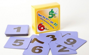 Набор магнитных карточек "Числа от 1 до 20" (фон фиолетовый) - fgospostavki.ru - Казань