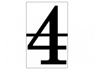 Набор магнитных карточек "Произвольный размер "4" (6 штук) - fgospostavki.ru - Казань