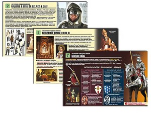 Комплект таблиц по истории "История средних веков" раздаточные (цветные, ламинированные, А4, 8 штук) - fgospostavki.ru - Казань