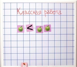 Магнитно-маркерная доска "Клетка" (86 см х 75 см) - fgospostavki.ru - Казань