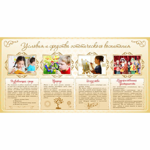 Стенд "Условия и средства эстетического воспитания" - fgospostavki.ru - Казань