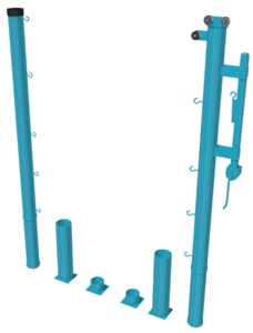 Стойки для большого тенниса с механизмом натяжения со стаканами - fgospostavki.ru - Казань