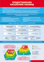 Таблица "Предоставление населению убежищ" (100х140 сантиметров, винил) - fgospostavki.ru - Казань