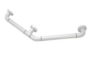 Поручень угловой трехопорный с антибактериальным покрытием (белая) - fgospostavki.ru - Казань