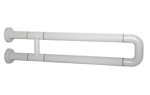 Поручень неоткидной двухопорный с антибактериальным покрытием (белый) - fgospostavki.ru - Казань