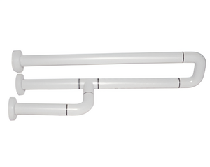 Поручень неоткидной трёхопорный с антибактериальным покрытием (белый) - fgospostavki.ru - Казань