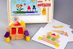 Игровой набор Фребеля "Конструктор деревянный без соединений-4" (Серия "Эксперимент") - fgospostavki.ru - Казань