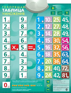 Озвученный плакат "Таблица умножения" - fgospostavki.ru - Казань