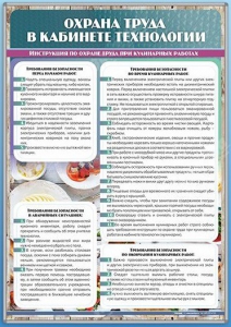Стенд "Охрана труда в кабинете технологии" - fgospostavki.ru - Казань