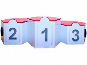 Электрифицированный интерактивный наградной пьедестал "Первый, второй, третий" - fgospostavki.ru - Казань