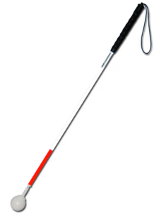 Трость телескопическая композитная с вращающимся шарообразным наконечником длинная на крючке - fgospostavki.ru - Казань