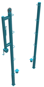 Стойки для большого тенниса с механизмом натяжения со стаканами (комплект) - fgospostavki.ru - Казань